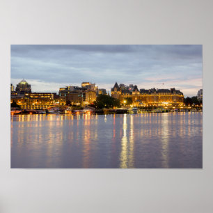 Nachtlampjes van Victoria Harbor Poster