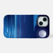 Nachtlandschap met Zee iPhone 15 Case (Achterkant horizontaal)