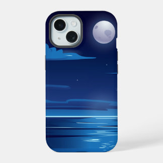 Nachtlandschap met Zee iPhone 15 Case