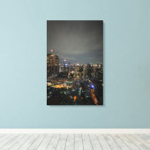 Nachtleven in Bangkok fotografie Canvas Afdruk (Insitu (Houten vloer))