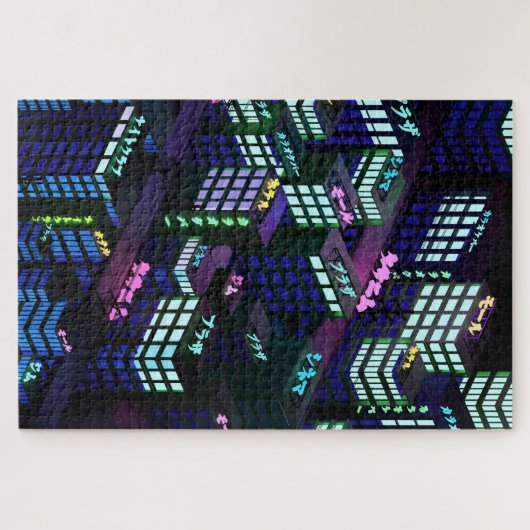 Nachtleven in de stad legpuzzel (Horizontaal)