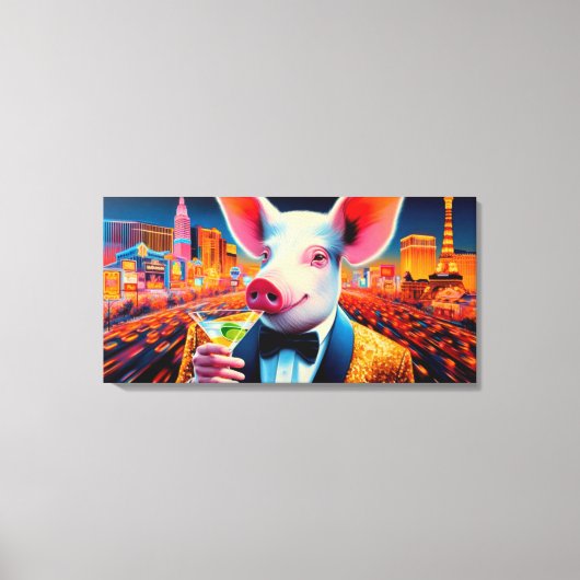 NACHTLEVEN IN VARKENSVLEES 6 CANVAS AFDRUK (Voorkant)