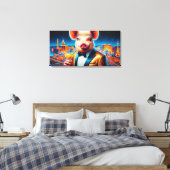 NACHTLEVEN IN VARKENSVLEES 8 CANVAS AFDRUK (Insitu (Slaapkamer))