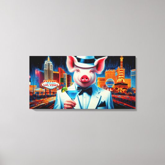 NACHTLEVEN IN VARKENSVLEES CANVAS AFDRUK (Voorkant)