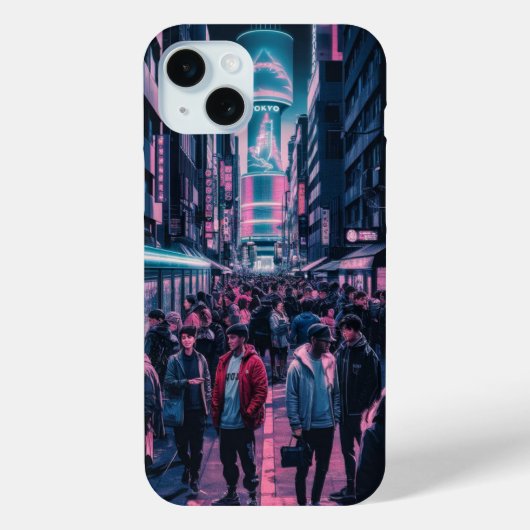 Nachtleven op de Straten van Tokio Case-Mate iPhone Case (Achterkant)