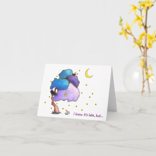 Nachtlicht, Verloskundige Dag Kaart (Gele Bloem)