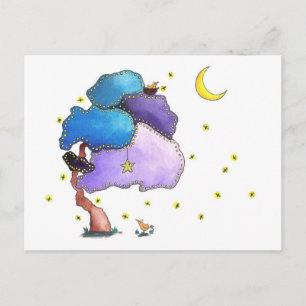 Nachtlichten, blanco briefkaart