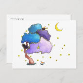 Nachtlichten, blanco briefkaart (Voorkant / Achterkant)