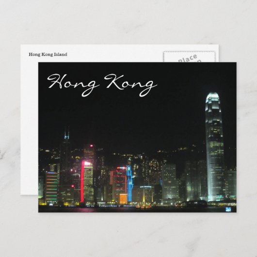 nachtlichten briefkaart (Voorkant / Achterkant)