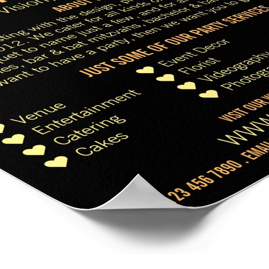 Nachtlichten, de Planner van de Gebeurtenis van de Poster (Hoek)