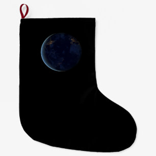 Nachtlichten op de planeet aarde (Western Hemisphe Grote Kerstsok