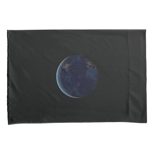 Nachtlichten op de planeet aarde (Western Hemisphe Kussensloop (Voorkant-Rechts)