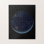 Nachtlichten op de planeet aarde (Western Hemisphe Legpuzzel (Verticaal)