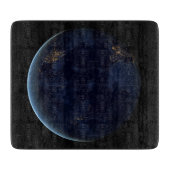 Nachtlichten op de planeet aarde (Western Hemisphe Snijplank (Voorkant)