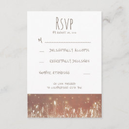Nachtlichtjes Vuurvliegjes Rustieke Trouw-RSVP RSVP Kaartje