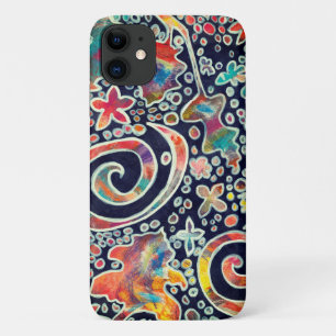 Nachtlichtreflectie Oorspronkelijk Abstract kunstw Case-Mate iPhone Case