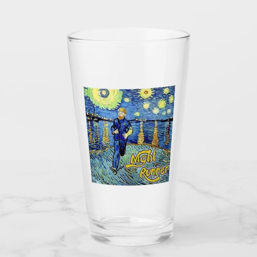 Nachtloper Sterrennacht Glas (Voorkant)