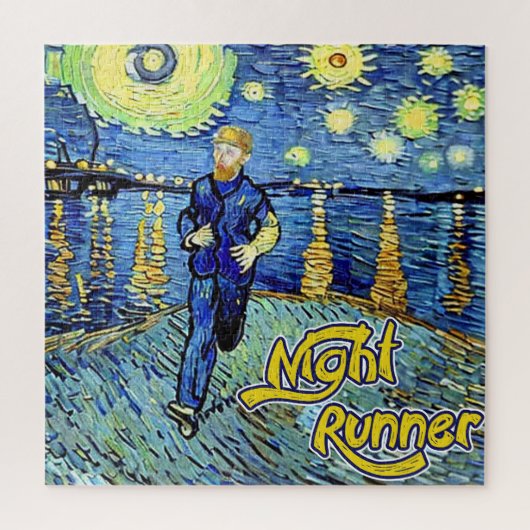 Nachtloper Sterrennacht Legpuzzel (Verticaal)