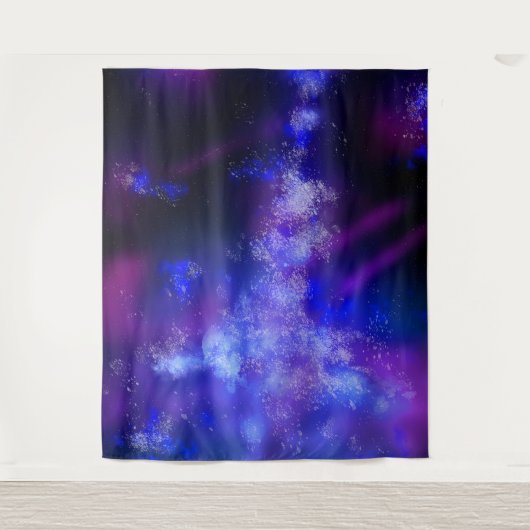 Nachtlucht blauw Sapphire Wandkleed (Voorkant)