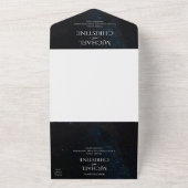 Nachtlucht bruiloft onder de sterren all in one uitnodiging (Buitenkant)