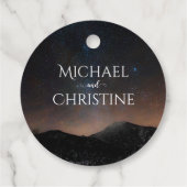 Nachtlucht bruiloft onder de sterren bedankjes labels (Achterkant)