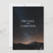 Nachtlucht bruiloft onder de sterren bedankkaart (Achterkant)