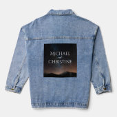Nachtlucht bruiloft onder de sterren denim jacket (Achterkant)