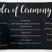 Nachtlucht bruiloft onder de sterren drieluik programma (Binnenkant midden)