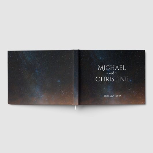Nachtlucht bruiloft onder de sterren gastenboek (Volledig)