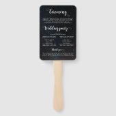 Nachtlucht bruiloft onder de sterren handwaaier (Achterkant)