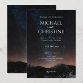 Nachtlucht bruiloft onder de sterren kaart (Voorkant / Achterkant)