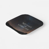 Nachtlucht bruiloft onder de sterren papieren bordje (Gebogen)