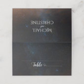 Nachtlucht bruiloft onder de sterren plaatskaartje (Buitenkant ongevouwen)