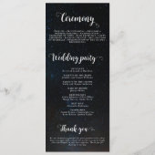 Nachtlucht bruiloft onder de sterren programmakaart (Achterkant)