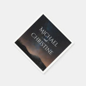 Nachtlucht bruiloft onder de sterren servet (Hoek)