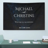 Nachtlucht bruiloft onder de sterren spandoek (Beurs)