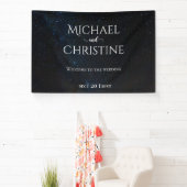 Nachtlucht bruiloft onder de sterren spandoek (Insitu)