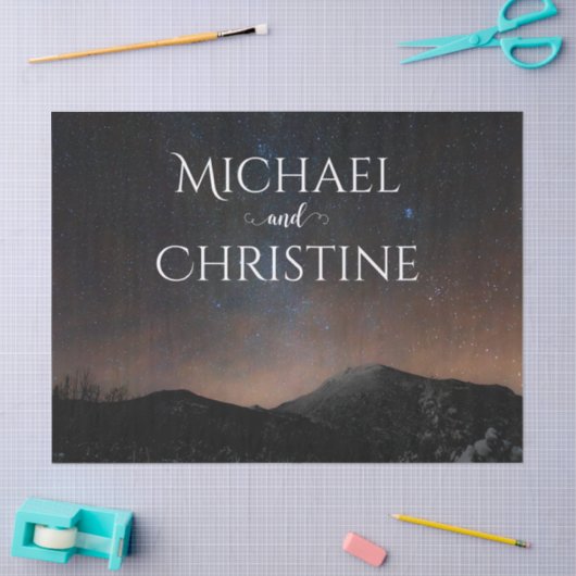 Nachtlucht bruiloft onder de sterren tissuepapier (Craft)