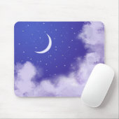 Nachtlucht met crescent Moon Droy Muismat (Met muis)