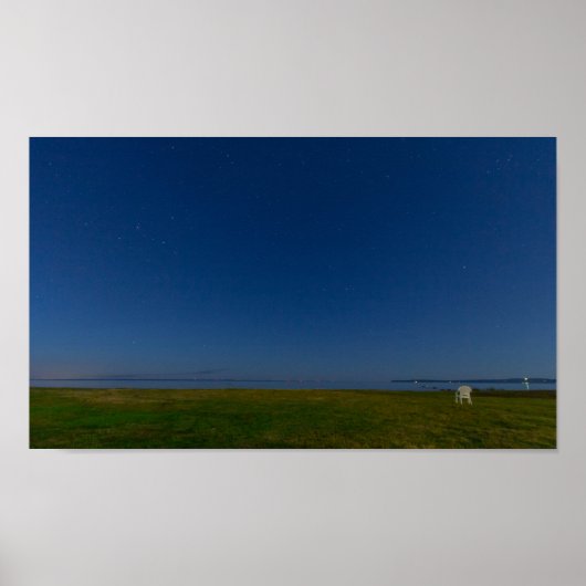 Nachtlucht, St. Ignace, Michigan Poster (Voorkant)