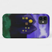 Nachtlucht stad wolkenkrabber canvas kunst Case-Mate iPhone case (Achterkant (horizontaal))