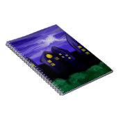 Nachtlucht stad wolkenkrabber canvas kunst notitieboek (Rechterzijde)