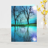 Nachtlucht, wenskaarten kaart (Gele Bloem)