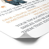 Nachtluier Notitie Teken Pompoen Rustiek Baby show Poster (Hoek)