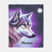 Nachtmaal Mystical Wolf Fleece Blanket (Voorkant)