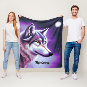 Nachtmaal Mystical Wolf Fleece Blanket Deken