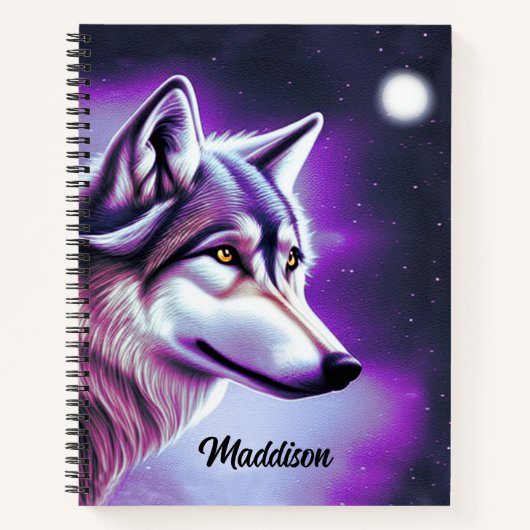 Nachtmaal Mystical Wolf Notitieboek (Voorkant)