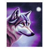 Nachtmaal Mystical Wolf Poster (Voorkant)