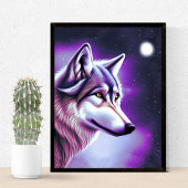Nachtmaal Mystical Wolf Poster