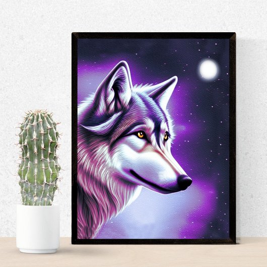 Nachtmaal Mystical Wolf Poster